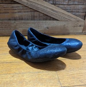 Cole Haan ZeroGrand Ballet Flats / Metallic Navy Blue / Excellent Condition